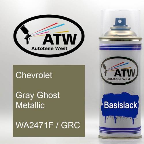 Chevrolet, Gray Ghost Metallic, WA2471F / GRC: 400ml Sprühdose, von ATW Autoteile West.